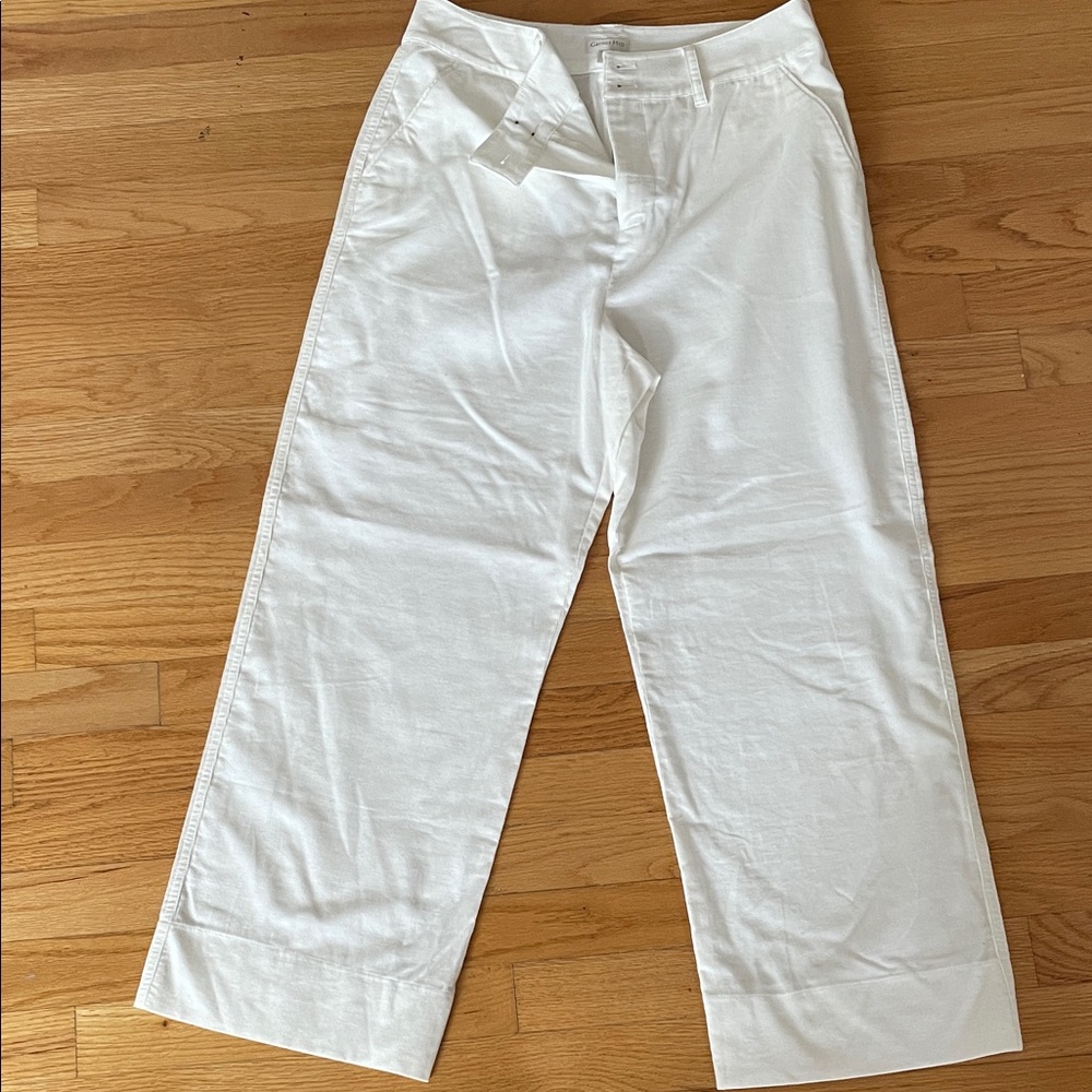 Garnet Hill Cream Corduroy Pants